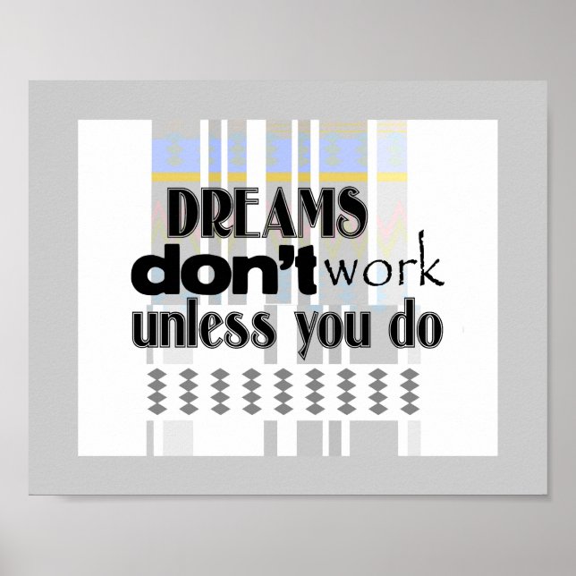 Poster citation d'affiche motivante avec art rétro (Devant)