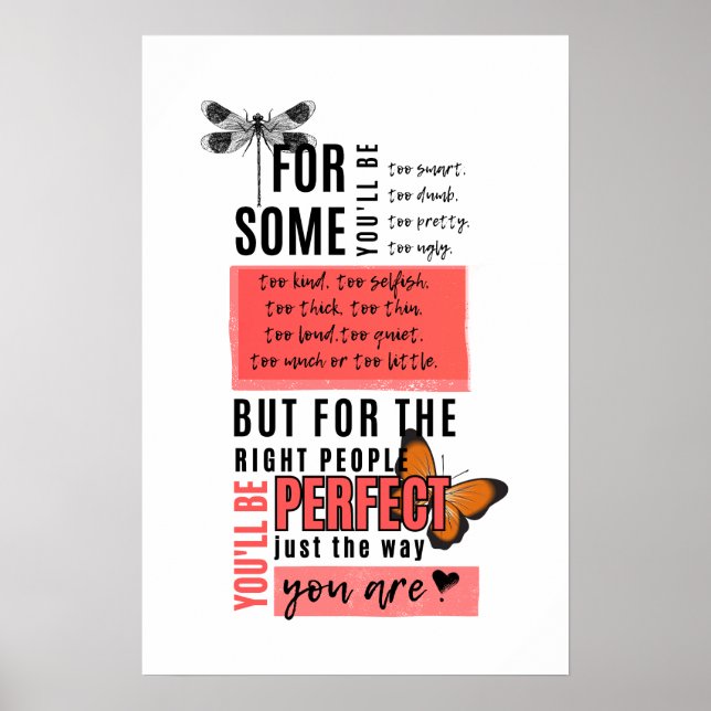 Poster Citation d'amitié amour et acceptation incondition (Devant)