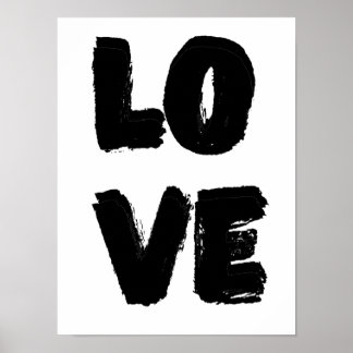 Poster Citation d'amour Art|Peinture moderne Monochrome S