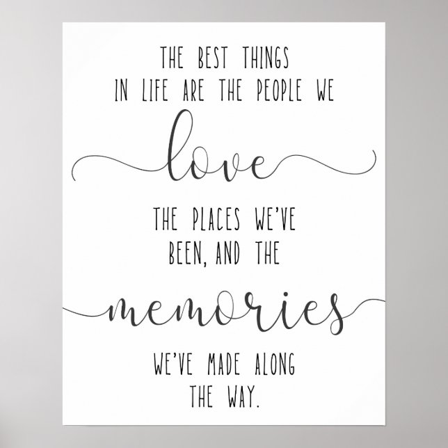 Poster Citation d'amour, Citation d'amitié, Cadeau d'ami (Devant)