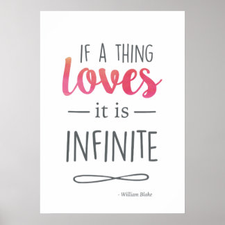 Poster Citation d'amour de typographie