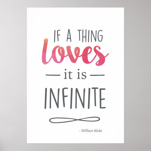 Poster Citation d'amour de typographie (Devant)