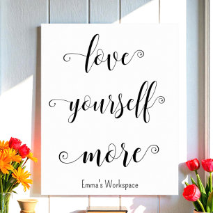 Poster Citation d'amour en noir blanc inspirationnel