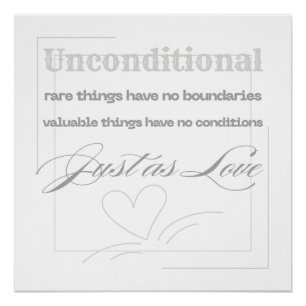 Poster Citation d'amour inconditionnel 