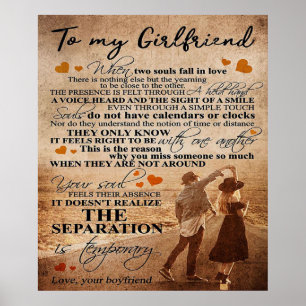 Poster Citation d'amour pour amie   Jolie famille présent