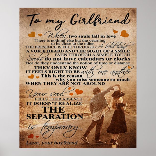 Poster Citation d'amour pour amie | Jolie famille présent (Devant)