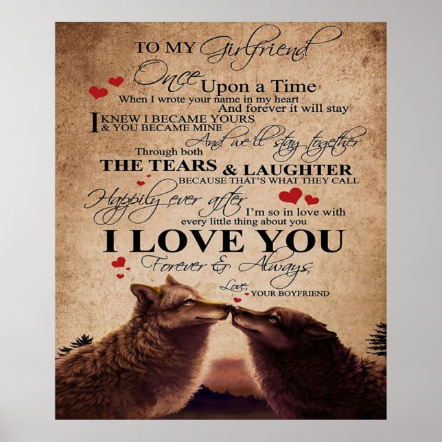 Poster Citation d'amour pour amie | Jolie famille présent (Devant)