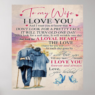 Poster Citation D'Amour Pour La Femme   Bel cadeau
