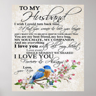 Poster Citation d'amour pour mari Décor mignon