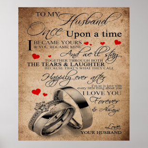 Poster Citation d'amour pour mari   Don de devis amusants