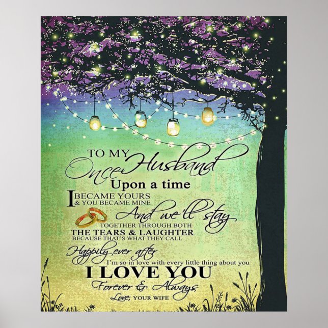 Poster Citation d'amour pour mari | Meilleur Cadeau Pour  (Devant)
