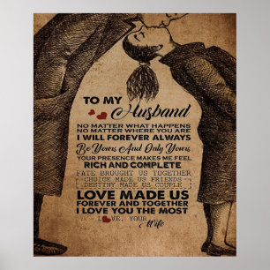 Poster Citation d'amour pour mari   Meilleur Cadeau Pour 
