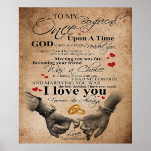 Poster Citation d'amour pour petit ami   Cadeau Couple Co