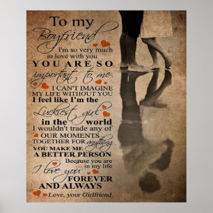 Poster Citation d'amour pour petit ami   Drôle cadeau pou