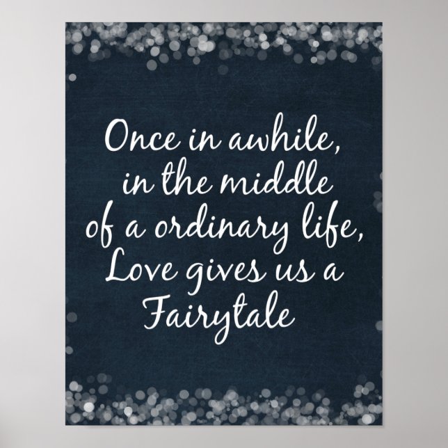 Poster Citation d'amour vintage Fairytale (Devant)