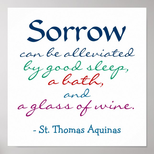 Poster Citation d'Aquinas Sorrow par SRF (Devant)
