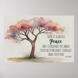 Poster *~* Citation d'arbre d'aquarelle AP81 Ethereal Cal