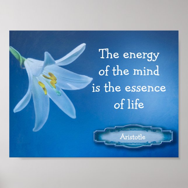 Poster Citation d'Aristote de l'énergie de l'esprit (Devant)
