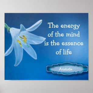 Poster Citation d'Aristote de l'énergie de l'esprit
