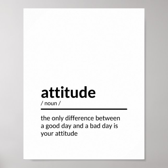 Poster Citation d'attitude positive (Devant)