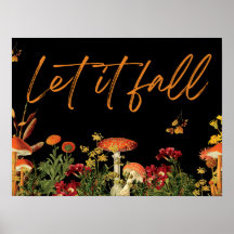 Citation d'automne végétale Florale Champignons No