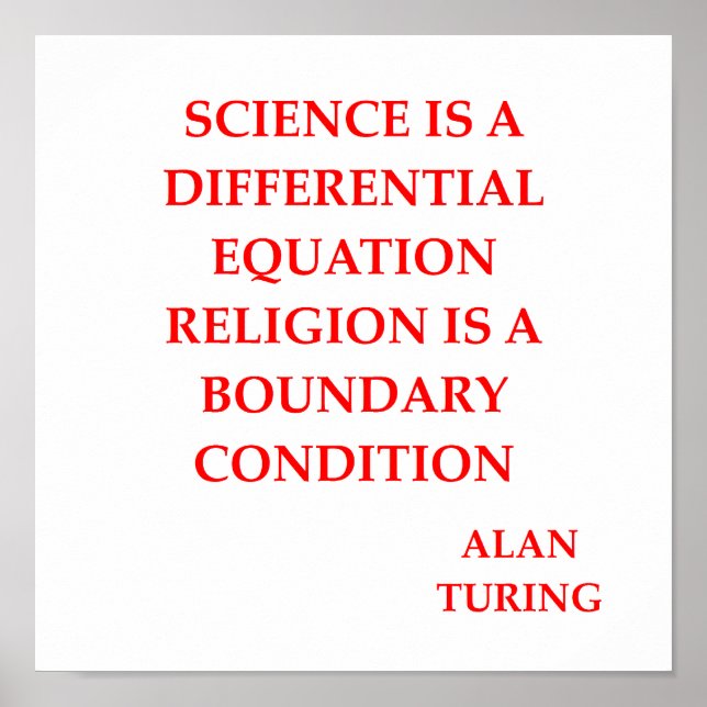Poster citation de alan TURING (Devant)