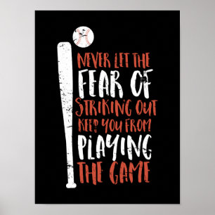 Poster Citation de base-ball motivationnelle inspirée