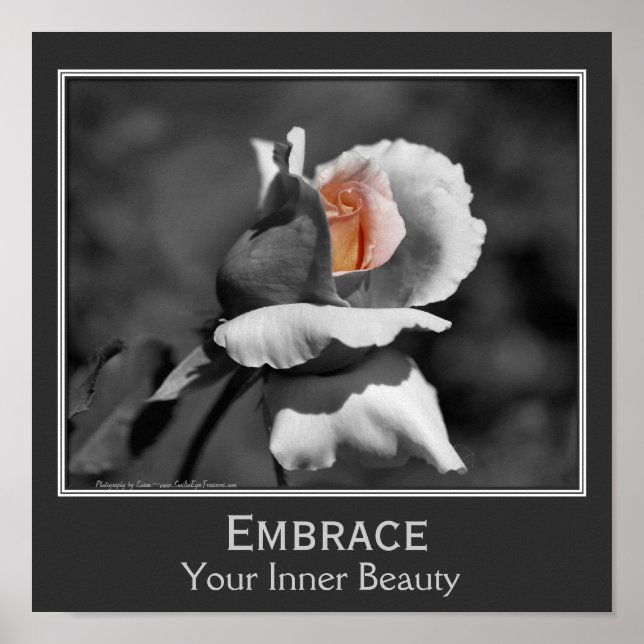 Poster Citation de beauté intérieure Rosebud Inspiration (Devant)