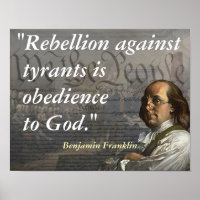 Citation de Benjamin Franklin sur la rébellion