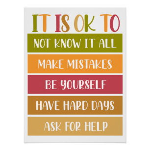 Poster Citation de bien-être inspirante