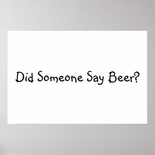 Poster Citation de bière drôle