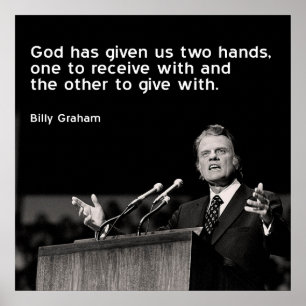 Poster Citation de Billy Graham (donner)