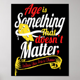 Poster Citation de birthday motivante drôle au fromage hu