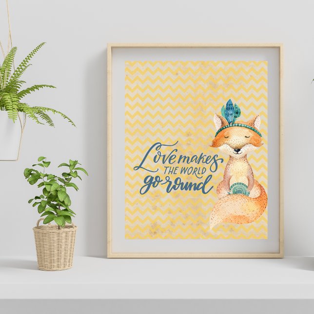 Poster Citation de Boho Fox Love (Créateur téléchargé)