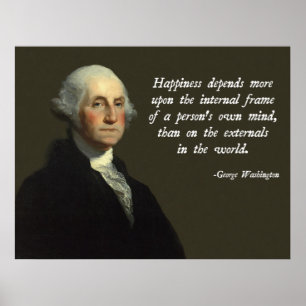 Poster Citation de bonheur de Washington