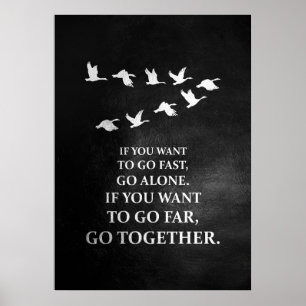 Poster Citation De Bonheur Si Vous Voulez Aller Ensemble