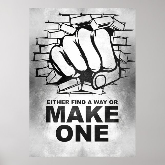 Poster Citation De Bonheur Soit Trouver Un Moyen, Soit Fa (Devant)