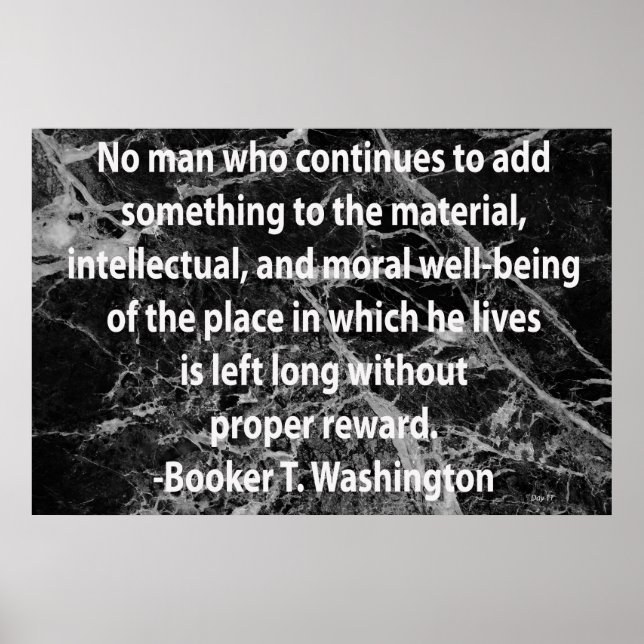 Poster Citation de Booker T. Washington (Devant)