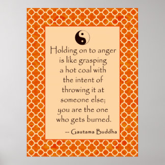 Poster Citation de Bouddha Laisser aller de la colère....