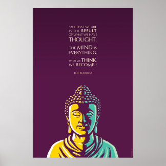 Poster Citation de Bouddha : L'esprit est tout