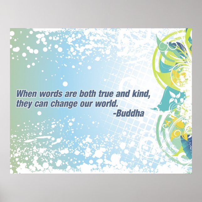 Poster Citation de Bouddha Vrai Mots (Devant)