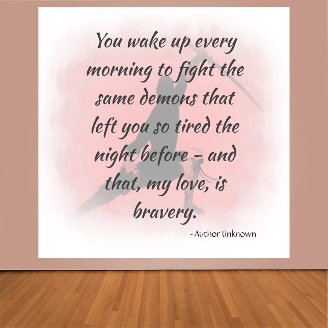Poster Citation de bravoure inspirante (Bookmark my store! https://www.zazzle.com/store/capricepetit)