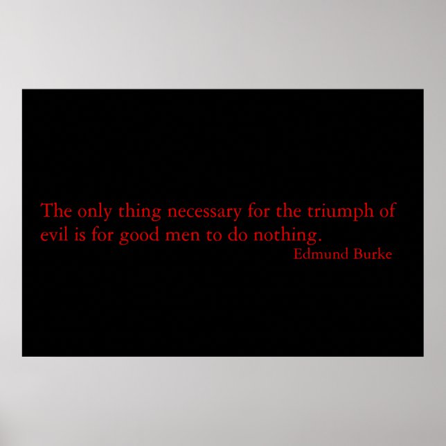 Poster Citation de Burke (Devant)