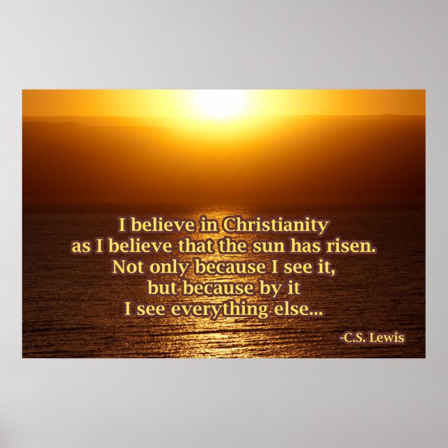 Poster Citation de C.S. Lewis Christianity (Devant)