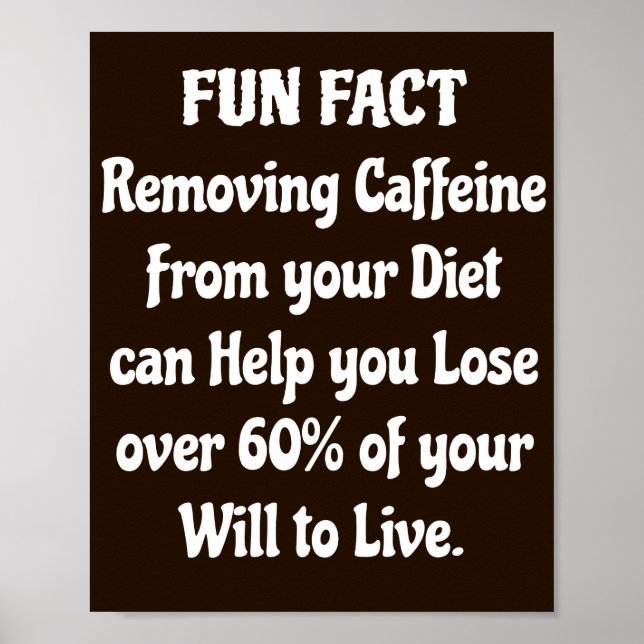 Poster Citation de café amusante (Devant)