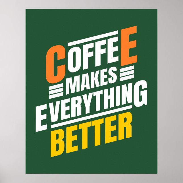 Poster Citation de café amusante (Devant)
