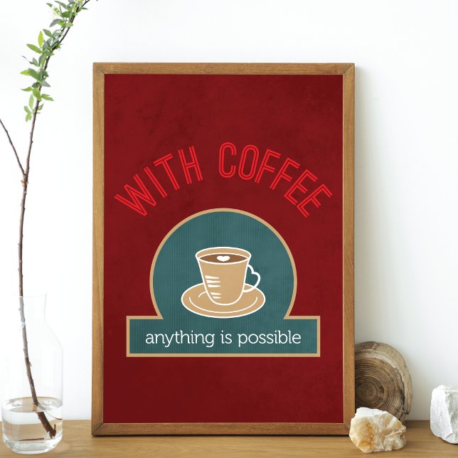 Poster Citation de café Art de cuisine moderne (Créateur téléchargé)