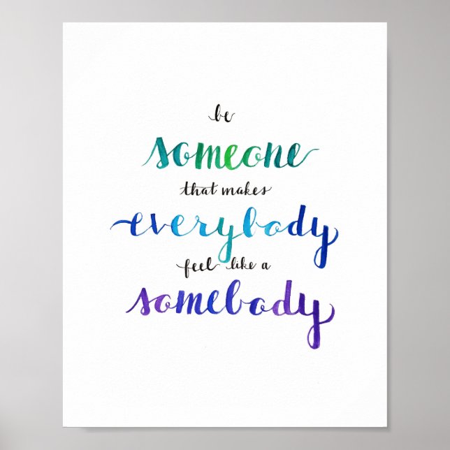 Poster Citation de calligraphie aquarelle (Devant)