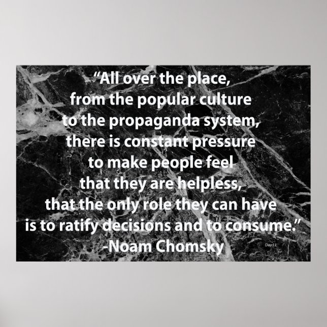 Poster Citation de Chomsky (Devant)