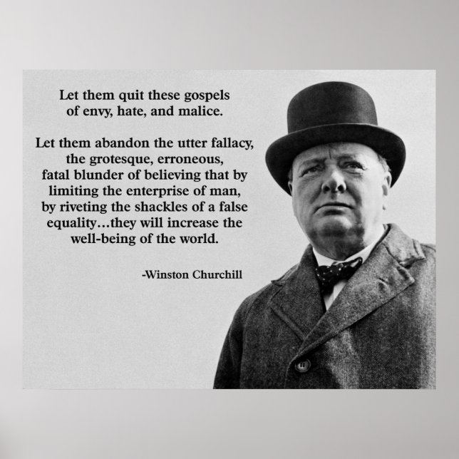 Poster Citation de Churchill (Devant)